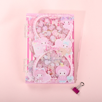 Caiet cu copertă acrilică, legare cu foi detașabile, hârtie din pulpă de lemn, 40 g/m², până la 50 de pagini