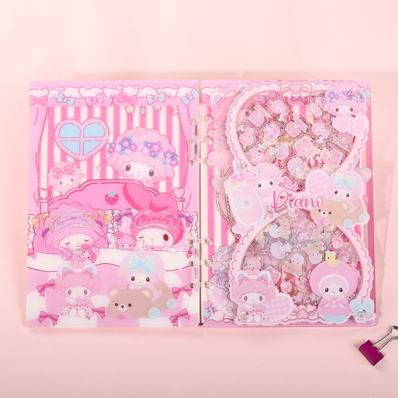 Caiet cu copertă acrilică, legare cu foi detașabile, hârtie din pulpă de lemn, 40 g/m², până la 50 de pagini