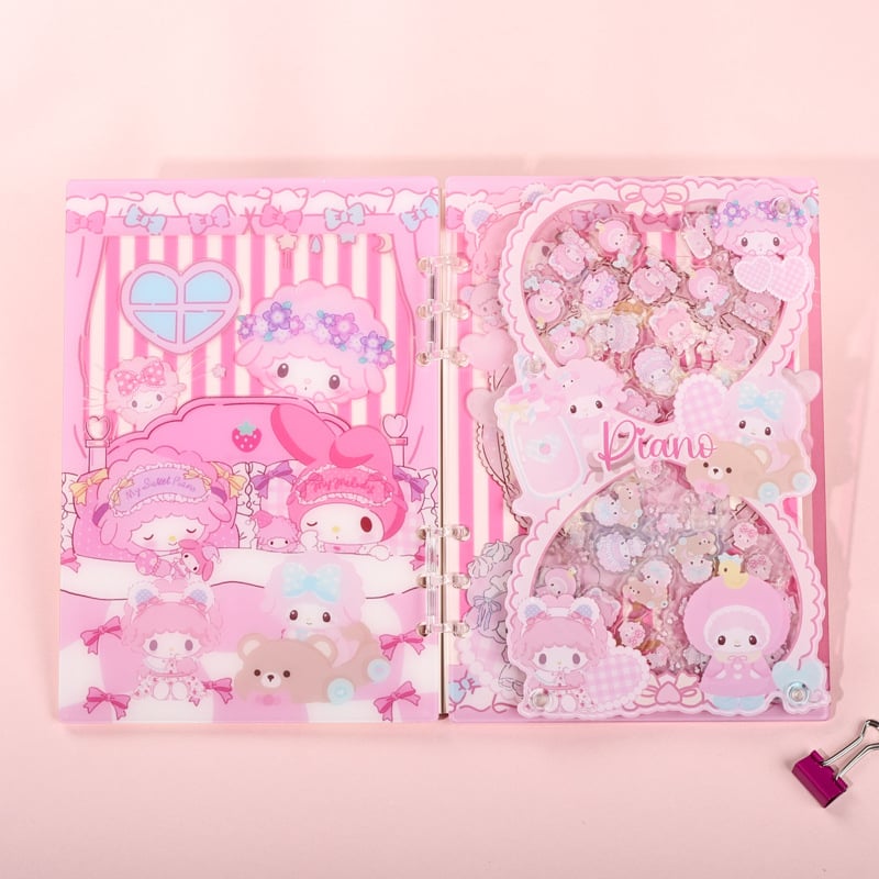 Caiet cu copertă acrilică, legare cu foi detașabile, hârtie din pulpă de lemn, 40 g/m², până la 50 de pagini