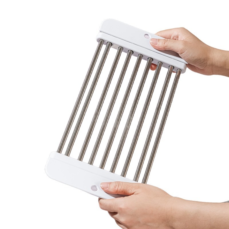 Plošna proširiva sušionica za sudoper od nehrđajućeg čelika – odvodna polica, višenamjenski kuhinjski alat