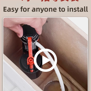 Set ventila spremnika WC: ulazni ventil, odvodni ventil i pluta – univerzalni američki stil (PP materijal, CE certifikat, Značka: Druga)