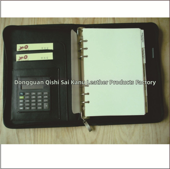 Jurnal universal cu fermoar din piele/PU, foi Forest, 80gsm, accesorii din oțel inoxidabil