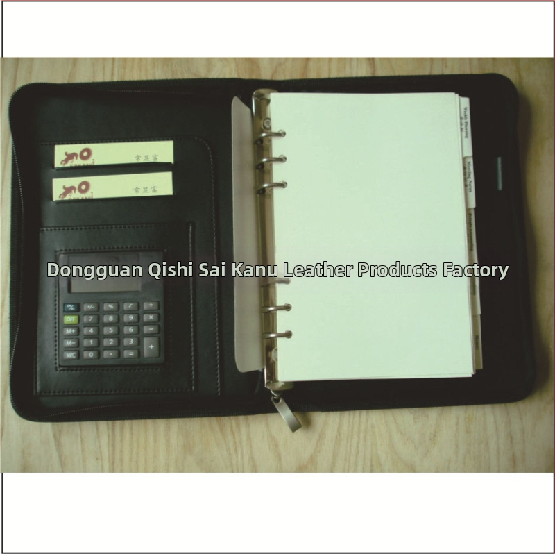 Jurnal universal cu fermoar din piele/PU, foi Forest, 80gsm, accesorii din oțel inoxidabil