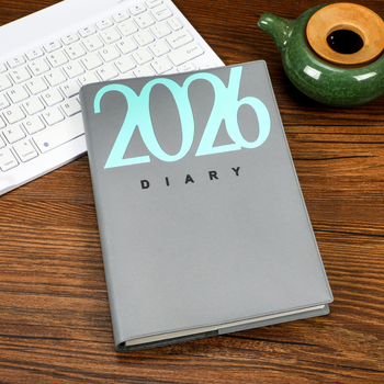 Planner personalizat și jurnal cu husă din piele PU, ștanțare aurie, buzunar pentru card