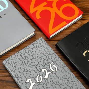 Planner personalizat și jurnal cu husă din piele PU, ștanțare aurie, buzunar pentru card