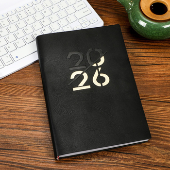 Planner personalizat și jurnal cu husă din piele PU, ștanțare aurie, buzunar pentru card