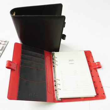 Caiet personalizat cu foi detașabile, model buline, hârtie Dowling 80 g, mecanism metalic