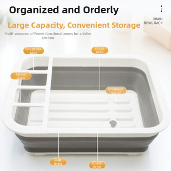 Ράφι στέγνωσης πιάτων (πλαστικό υλικό, μοντέρνος στυλ, αποστραγγιστική κατασκευή, κυκλοφόρησε το 2025)