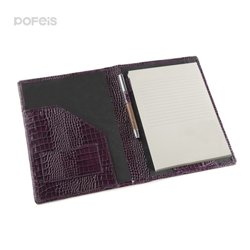 Σημειωματάριο pofeis με εξώφυλλο από γνήσιο δέρμα, PU χαρτί, κόλληση με κόλλα, 50 σελίδες, στυλ επιχειρηματικού γραφείου
