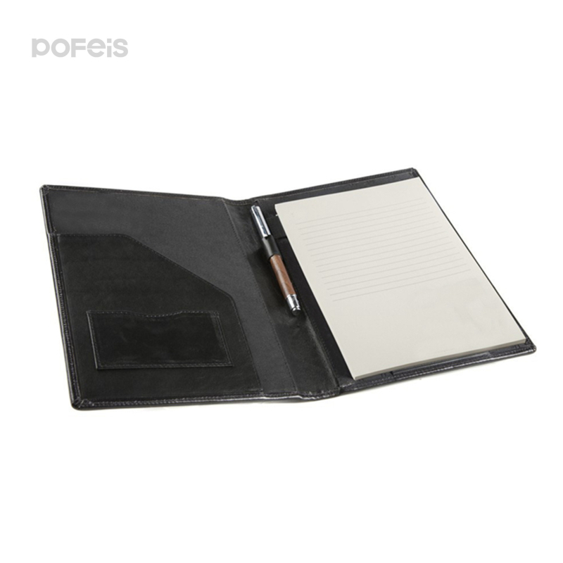 Σημειωματάριο pofeis με εξώφυλλο από γνήσιο δέρμα, PU χαρτί, κόλληση με κόλλα, 50 σελίδες, στυλ επιχειρηματικού γραφείου