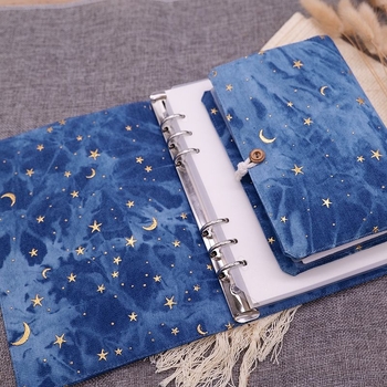 Jurnal cu cer înstelat, cu foi despărțibile, copertă din material textil, Dowling hârtie, 100 g, 100 pagini — tendințe creative