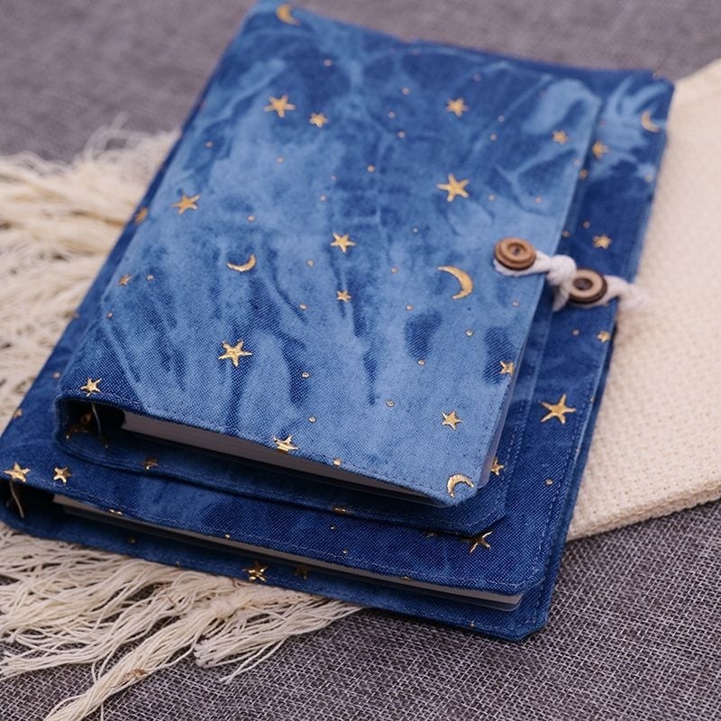 Jurnal cu cer înstelat, cu foi despărțibile, copertă din material textil, Dowling hârtie, 100 g, 100 pagini — tendințe creative