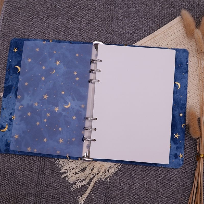 Jurnal cu cer înstelat, cu foi despărțibile, copertă din material textil, Dowling hârtie, 100 g, 100 pagini — tendințe creative