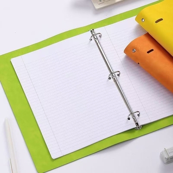 Caiet profesional din piele ecologică, copertă din piele naturală și ecologică, legare cu clemă de găuri, Dowling hârtie 80 g, model ZP-1017A