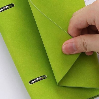 Caiet profesional din piele ecologică, copertă din piele naturală și ecologică, legare cu clemă de găuri, Dowling hârtie 80 g, model ZP-1017A