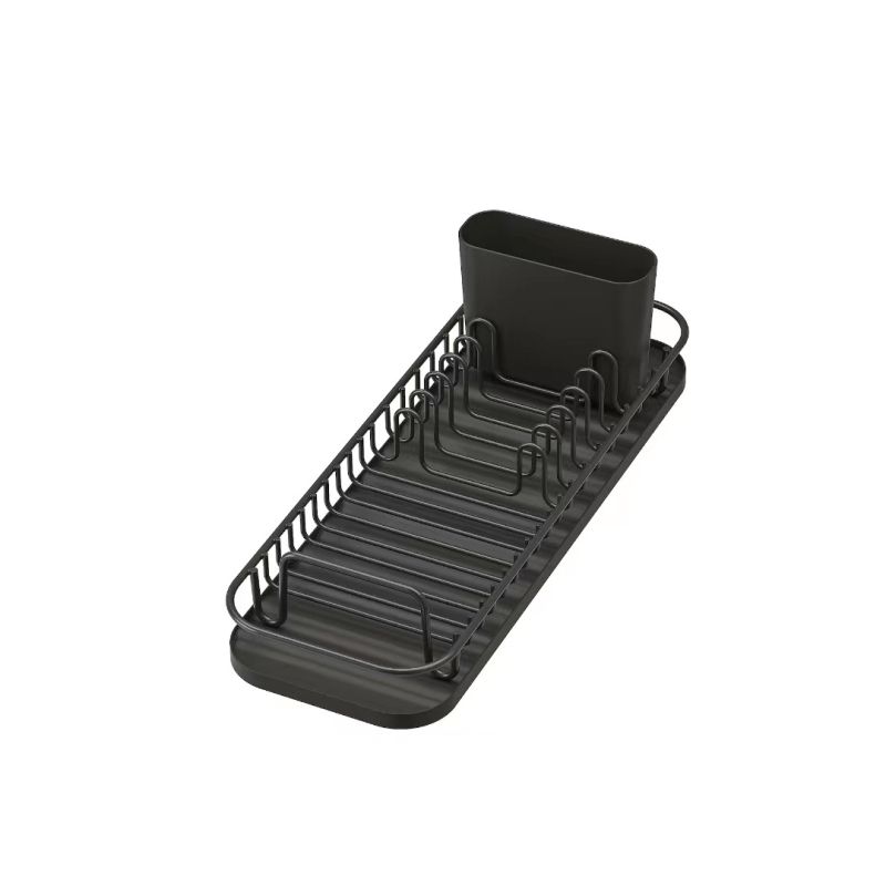 Ράφι αποστράγγισης πιάτων από ανοξείδωτο ατσάλι - Σύγχρονο μινιμαλιστικό σχέδιο για εξοικονόμηση χώρου στην κουζίνα