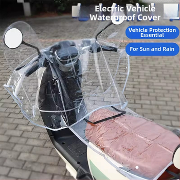 Husă de ploaie pentru biciclete electrice și motociclete, pânză PVC, impermeabilă, reutilizabilă, compatibilă cu tricicluri, demontare manuală