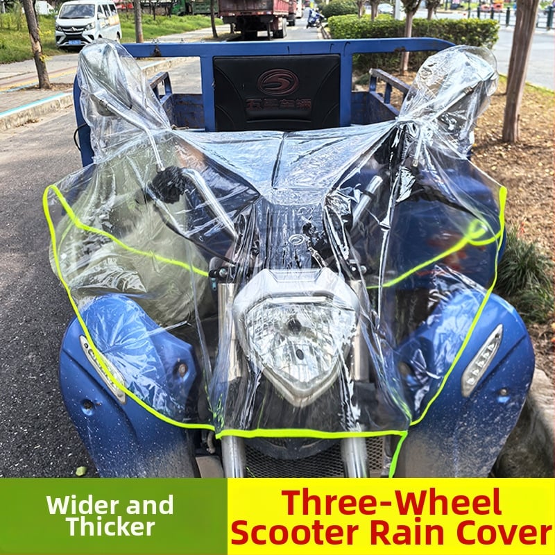 Husă de ploaie pentru biciclete electrice și motociclete, pânză PVC, impermeabilă, reutilizabilă, compatibilă cu tricicluri, demontare manuală