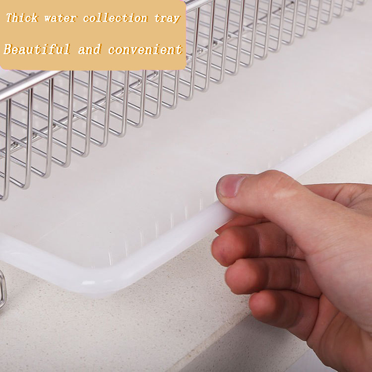 Δίσκος αποστράγγισης από ανοξείδωτο ατσάλι με ταψί νερού – κουζίνας ράφι αποστράγγισης για μπουκάλια και ποτήρια