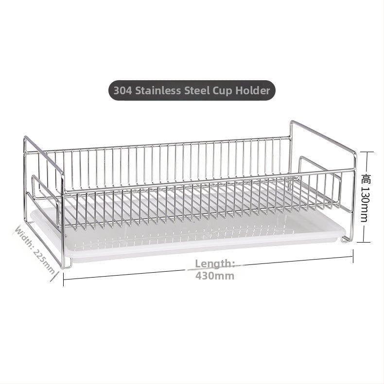 Δίσκος αποστράγγισης από ανοξείδωτο ατσάλι με ταψί νερού – κουζίνας ράφι αποστράγγισης για μπουκάλια και ποτήρια