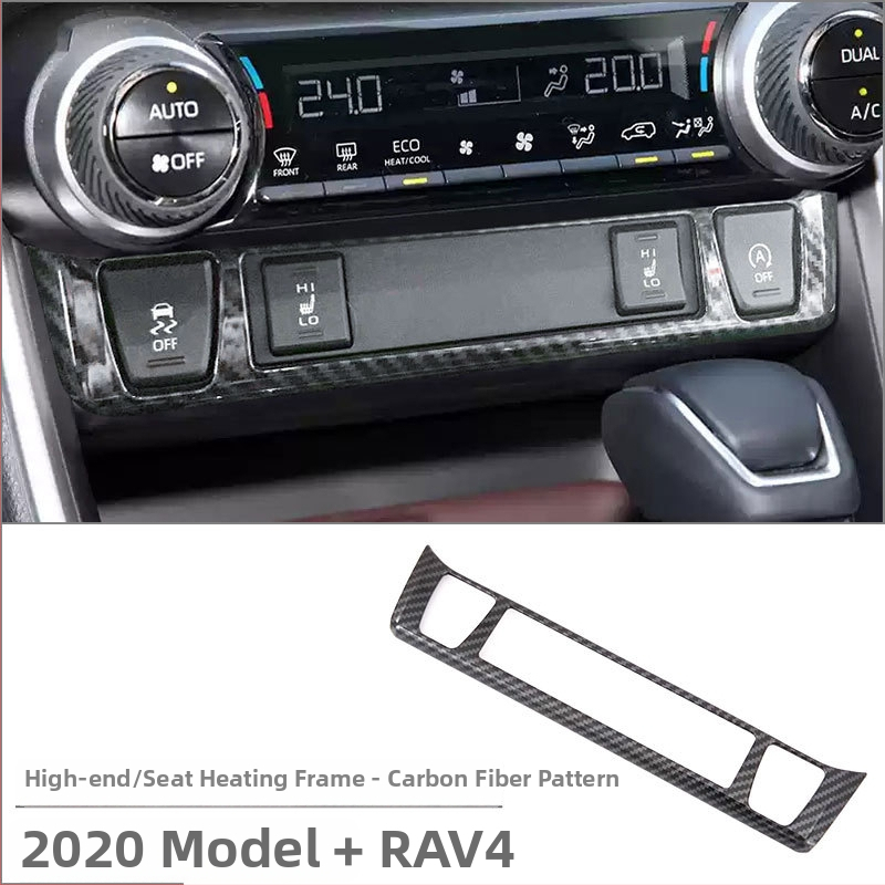 ABS interiérový modul pre Toyota RAV4 RongFang — monolitický formovaný set pre stredovú konzolu, držiak pohárov a panel prepínačov