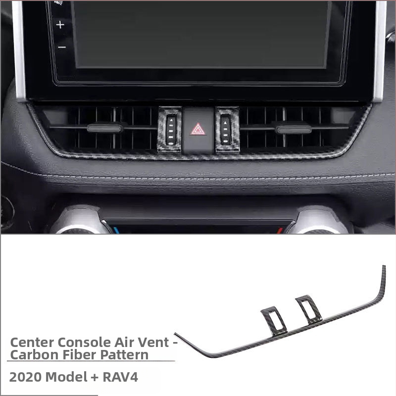 ABS interiérový modul pre Toyota RAV4 RongFang — monolitický formovaný set pre stredovú konzolu, držiak pohárov a panel prepínačov