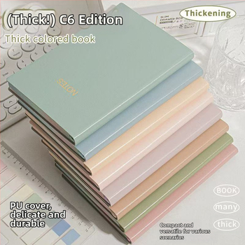 Caiet din piele C6 cu legătură Lock-Line, hârtie 75 g, dimensiunea interioară a paginii 156 × 105 mm