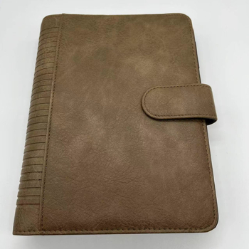 Caiet PU multifuncțional cu legare personalizabilă, hârtie neutră în interior, fixare din oțel inoxidabil, model EL-75019