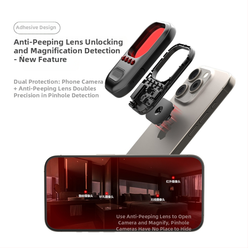 Cestovný antišpion infrared detektor — model 799, značka G.l, dvojpásmová detekcia, prevádzkové napätie 70 V, určené pre cestovanie, nákupy, ubytovanie