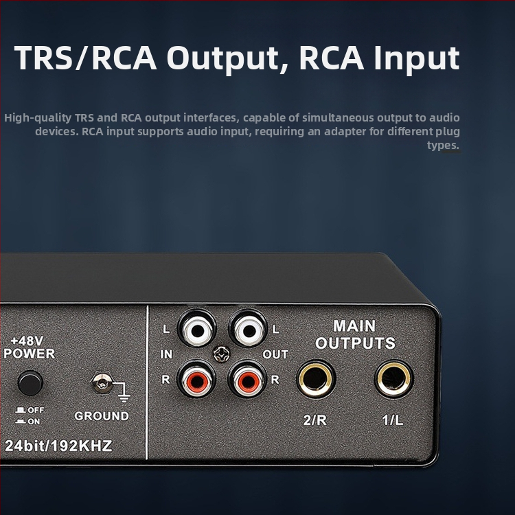 Wadeland externé USB zvuková karta 192 kHz, 2 vstupy/2 výstupy pre nahrávanie a prenos naživo