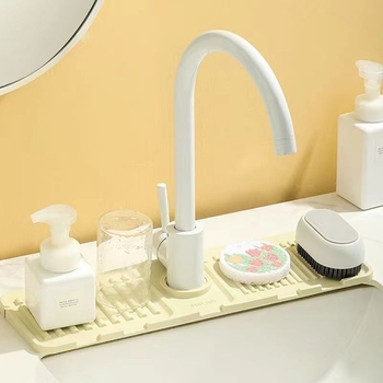 Αναβαθμισμένος σιλικόνιος πάτος αποστράγγισης βρύσης — με κουμπί, αντιολισθητικό, μοντέρνος μινιμαλιστικός σχεδιασμός, υλικό: πλαστικό, κατηγορία: δίσκος αποστράγγισης νεροχύτη, κυκλοφόρησε φθινόπωρο 2014