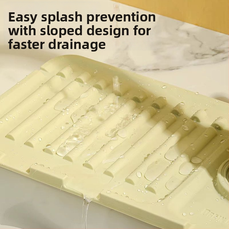 Αναβαθμισμένος σιλικόνιος πάτος αποστράγγισης βρύσης — με κουμπί, αντιολισθητικό, μοντέρνος μινιμαλιστικός σχεδιασμός, υλικό: πλαστικό, κατηγορία: δίσκος αποστράγγισης νεροχύτη, κυκλοφόρησε φθινόπωρο 2014