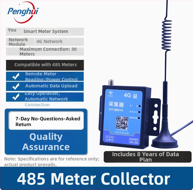 Домашен 220V смарт измервател с Bluetooth и управление през смартфон, зареждане чрез сканиране, 4G дистанционно предплатено за наемни жилища