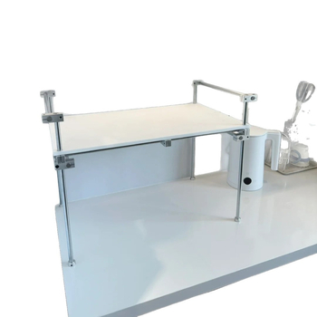 Ρυθμιζόμενο μεταλλικό ράφι αποθήκευσης κουζίνας για φούρνους μικροκυμάτων, με σχεδίαση οπτικού άξονα