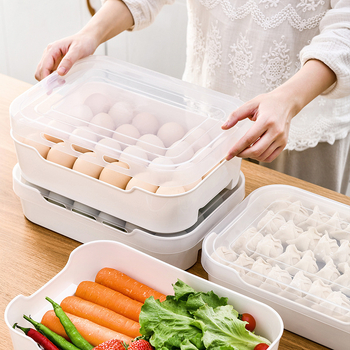 Kutija za skladištenje jaja i dumplinga, 5 odjeljenja, pravokutna, PP plastika, s poklopcem, za hlađenje