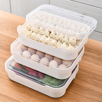 Kutija za skladištenje jaja i dumplinga, 5 odjeljenja, pravokutna, PP plastika, s poklopcem, za hlađenje