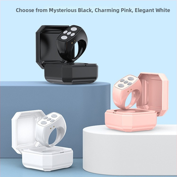 Δαχτυλίδι Bluetooth τηλεχειριστήριο για κινητό τηλέφωνο, απομακρυσμένη λήψη φωτογραφιών, εγγραφή βίντεο και ανάγνωση ebooks, μοντέλο LY-08, Bluetooth 5.3, ABS, 10 g