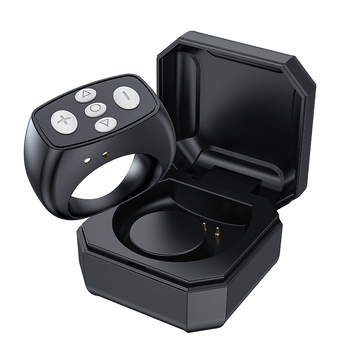 Δαχτυλίδι Bluetooth τηλεχειριστήριο για κινητό τηλέφωνο, απομακρυσμένη λήψη φωτογραφιών, εγγραφή βίντεο και ανάγνωση ebooks, μοντέλο LY-08, Bluetooth 5.3, ABS, 10 g