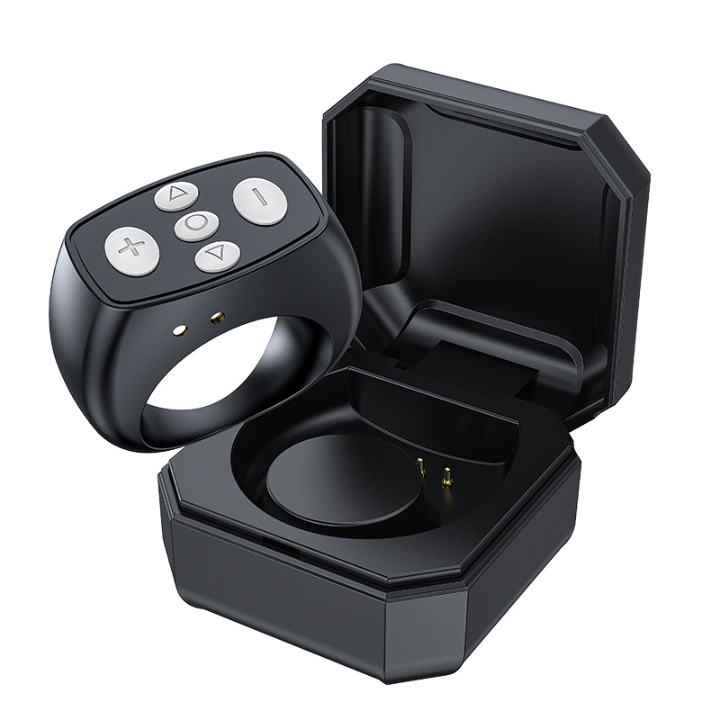 Δαχτυλίδι Bluetooth τηλεχειριστήριο για κινητό τηλέφωνο, απομακρυσμένη λήψη φωτογραφιών, εγγραφή βίντεο και ανάγνωση ebooks, μοντέλο LY-08, Bluetooth 5.3, ABS, 10 g