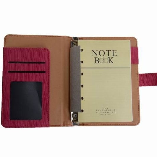 Caiet multipurpose cu pagini detașabile, buzunare pentru carduri, piele PU, logo în relief