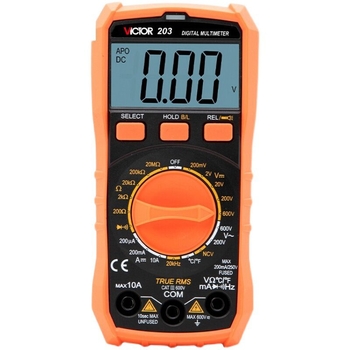 VC201 Ψηφιακός Μετρητής με Προστασία από Καύσεις, Πολυλειτουργικός, Χειροκίνητος Εύρος Μέτρησης, Για Ηλεκτρολόγους