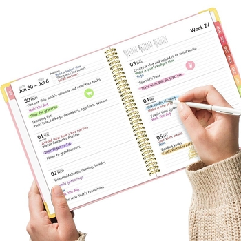 Tsutaya NW-006, σπειροδεμένο εβδομαδιακό ημερολόγιο, 140 σελίδες, χαρτί 100 g