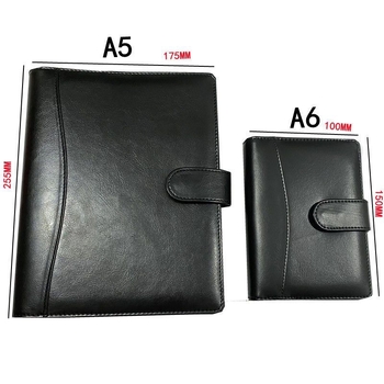 Notebook cu clemă pentru găuri, copertă din PU care schimbă culoarea și piele imitativă, hârtie Dowling 80 g, accesorii din oțel inoxidabil, 100 de pagini, model Zp-1088a