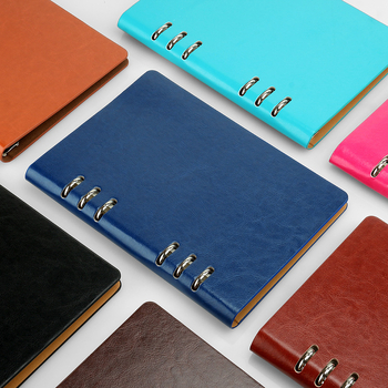 Lazán fűzhető füzet, 6 lyuk kötés, műbőr borító, 80 g/m² papír, 180 oldal