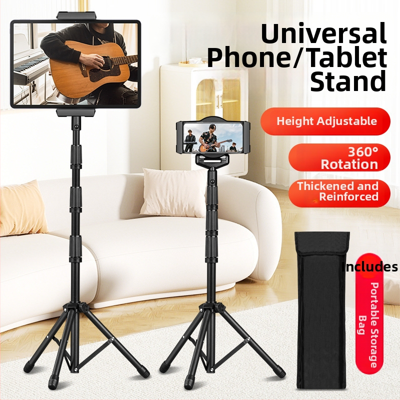 Univerzálny stojan na telefón a tabletu pre posteľ alebo podlahu – statív na živé vysielanie, fotografovanie a nahrávanie videa
