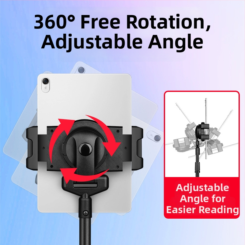 Univerzálny stojan na telefón a tabletu pre posteľ alebo podlahu – statív na živé vysielanie, fotografovanie a nahrávanie videa