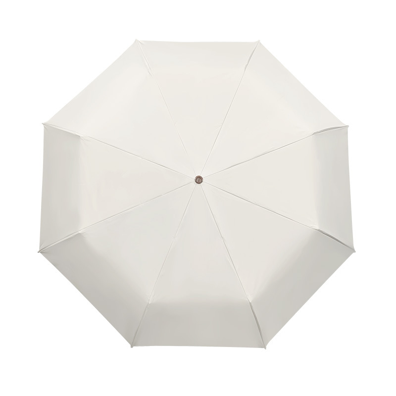 Ομπρέλα αναδιπλούμενη με καμπύλο γάντζο, πολυεστέρας με επικάλυψη βινυλίου, 8 μεταλλικά ραβδιά, UPF 50+