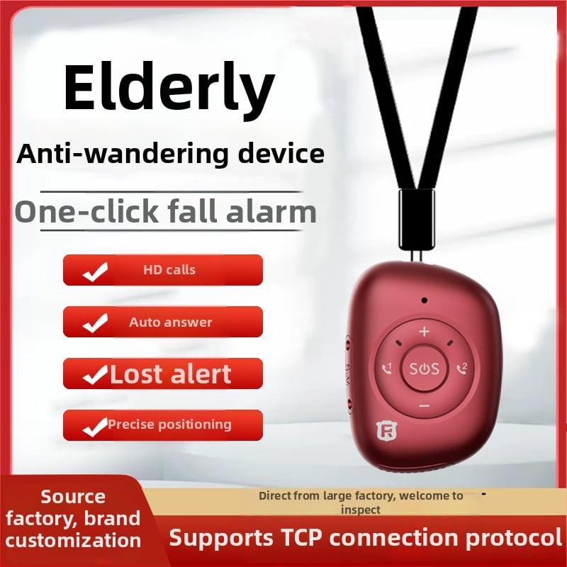 RF-V50 медальон с 4G свързаност, SOS повикване с едно натискане, батерия 1000 mAh, съвместим с iOS