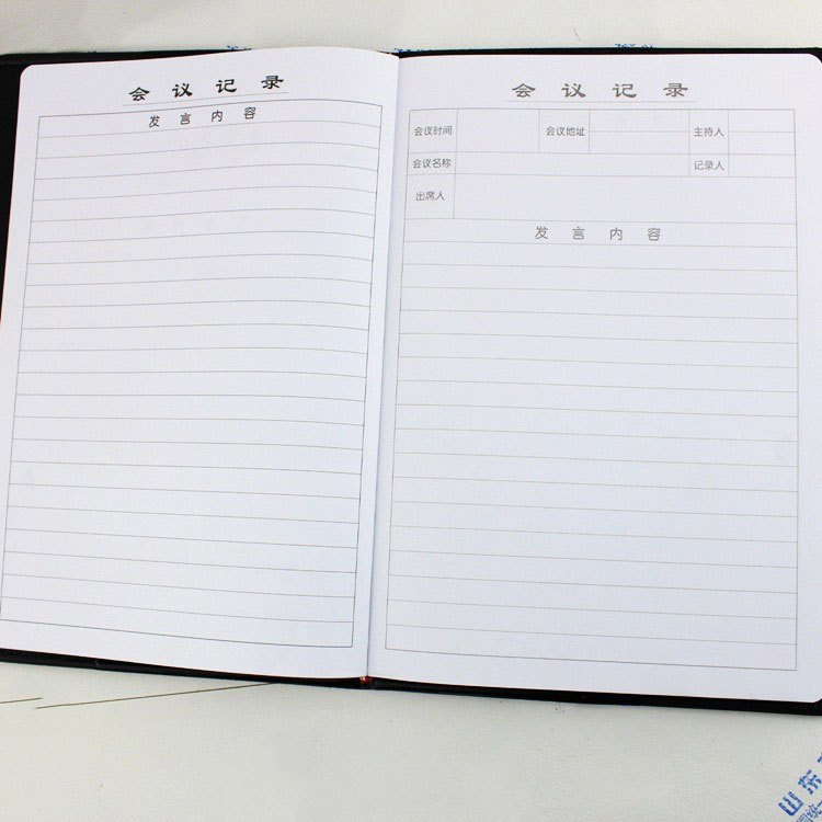 Üzleti megbeszélések jegyzetfüzete műbőr borítóval, nosztalgikus retró stílus, 70 g/m² papír, varrásos kötés