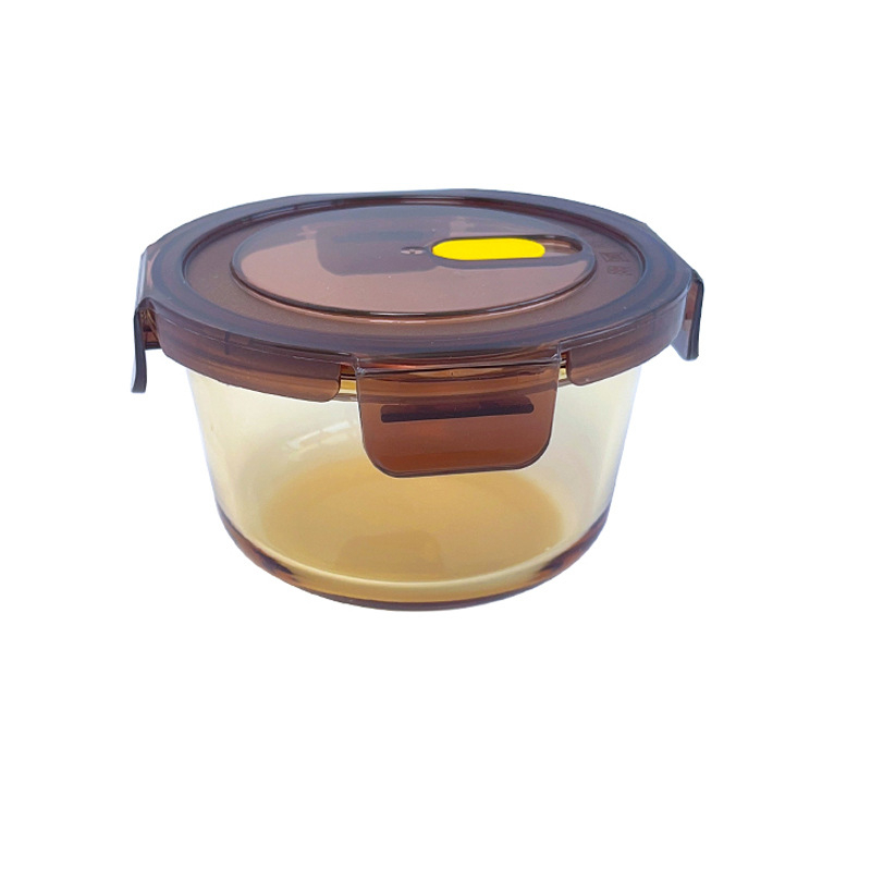 Kutija za hranu od borosilikatnog stakla, okrugla, otporna na mikrovalnu, 501–800 ml